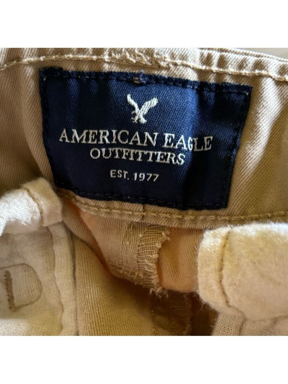 American Eagle-Men’s 32x34 chino pants. Slim straight tan khaki. Excellent cond! - Picture 6 of 8